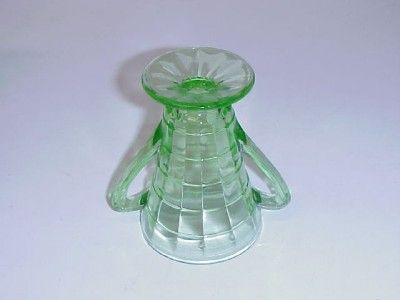 GREEN DEPRESSION GLASS SUGAR BOWL & CREAMER SET  