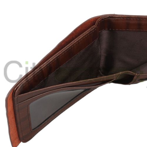   Mens PU Leather Wallet Pockets Card Bi fold Purse Short Wallet  