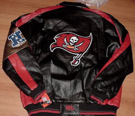 Tampa Bay Buccaneers Leather Jacket Large NFL  