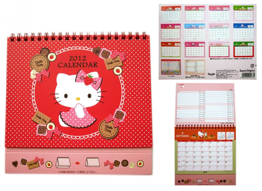   Official Sanrio HELLO KITTY Calendario Desk Calendar made in Japan #1