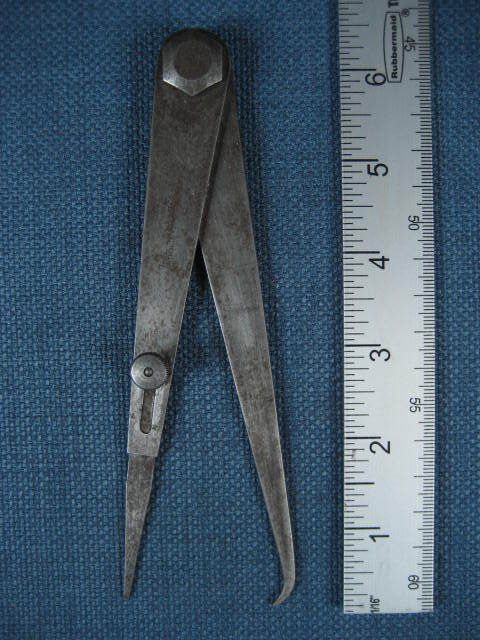 Vintage LS STARRETT Hermaphrodite Caliper Machinist oddleg caliper 