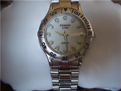 MENS EDWARD LYNN QUARTZ WATCH STAINLESS STEEL SMMSL16  