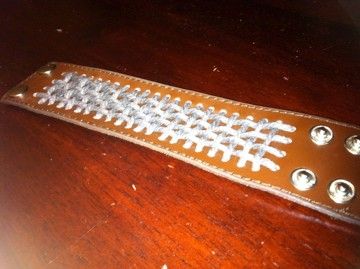 Haunted werewolf leather bracelet actually worn clan B  