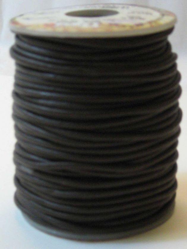 Round Leather Lace   Brown 2 mm x 25 yd.spool   Tandy Leather Factory 