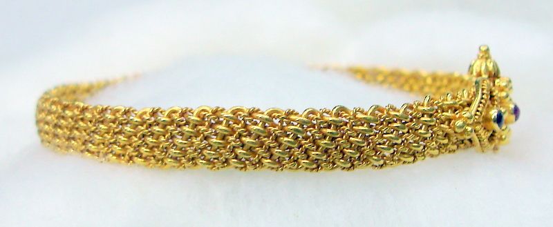 VINTAGE 22 CT SOLID GOLD BANGLE BRACELET CUFF  