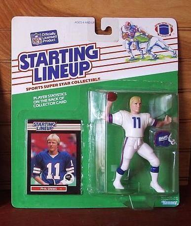 1989 Phil Simms  Starting Lineup  SLU  Sports Figurine  New York 