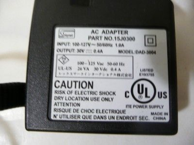 power supply transformer 30 VDC 400mA dad 3004 skynet  