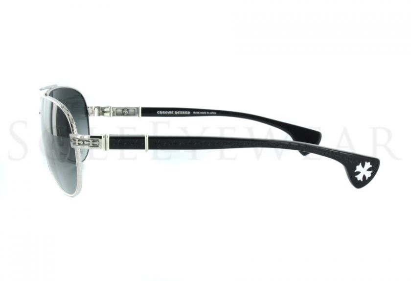 NEW Chrome Hearts Baby Beast Shiny Silver Black Sunglasses  