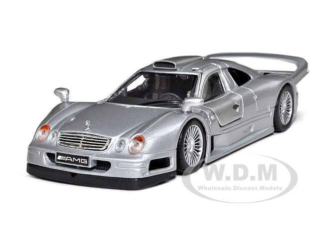 MERCEDES CLK GTR STREET VERSION SILVER 126 DIECAST  