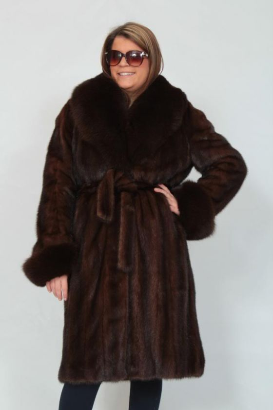 COAT FUR MINK PELZMANTEL NERZ JACKE MANTEL FOURRURE VISON CAPPOTTINO 