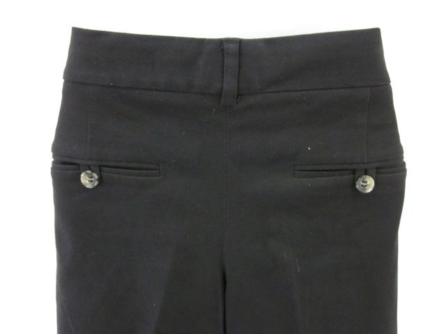 THEORY Black Cotton Pleated Cropped Dress Pants Sz 4  