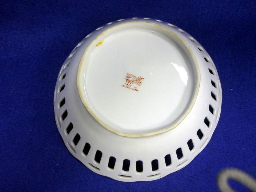 VINTAGE OCCUPIED JAPAN AIYO CHINA PERFORATED 8.5 BOWL  