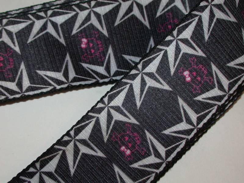 DAISY ROCK Pink Skulls Guitar Strap NEW  