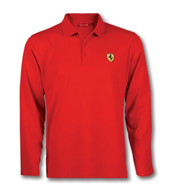 NEW FERRARI LONG SLEEVE POLO SHIRT  