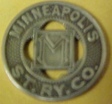 MINNEAPOLIS ST.RY.CO TRANSIT  GOOD FOR 1 FARE 8628C  