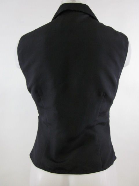 MCLAUGHLIN Black Sleeveless Ruche Collar Blouse Sz 4  