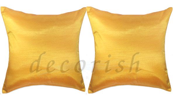 2GOLD Silk THROW DECORATIVE CUSHION COVERS/ PILLOWS New  