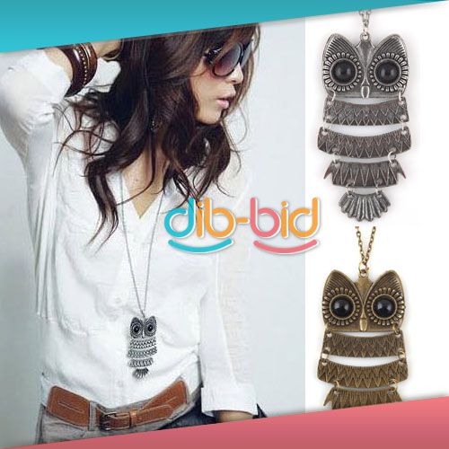 Fashion Charming New Lovely Style Retro Night Owl Pendant Necklace #2 