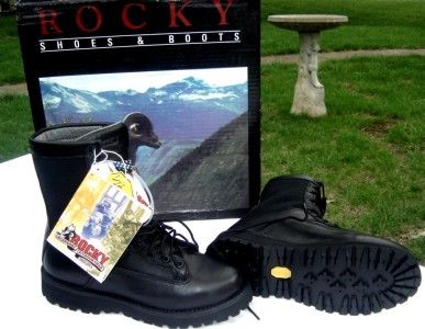 NEW~ROCKY BOOTS~Black Leather Uniform Portland #2080~Police~Fire 