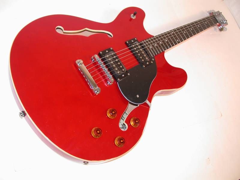 Oscar Schmidt Delta Blues Semi Hollow Guitar, Cherry  