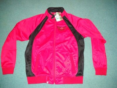 Mens L R G Lifted Research Group Elevate Red/Black Track Jacket XL 