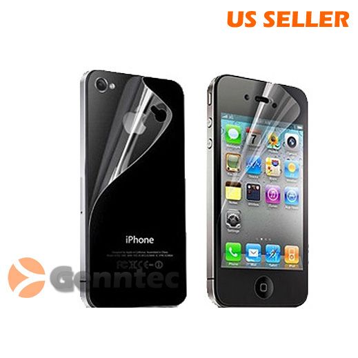 Anti Glare Screen Protector Full body for Apple iPhone 4 4G 4Gs Front 