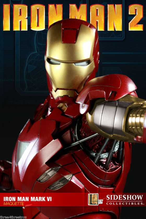 Factory Sealed Iron Man Mark VI Maquette Statue Sideshow MIB avengers 