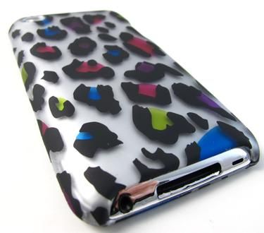 WILD COLORFUL LEOPARD HARD SHELL CASE COVER APPLE IPOD TOUCH 4 4TH GEN 