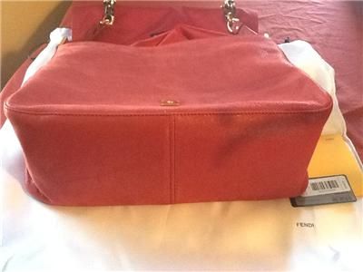 AUTH NEW FENDI FOREVER BIG MAMA SHOULDER BAG PURSE DARK RED SALE $1400 
