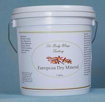 Europen Dry Mineral   Bulk Gallon   Less Mess Body Wrap  