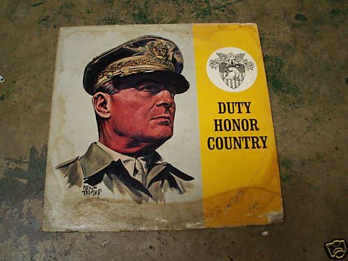 DUTY HONOR COUNTRY, GEN. DOUGLAS MACARTHUR LP ALBUM  