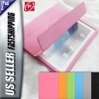 Pink Hard Case Work With Smart Cover For Apple iPad 2  