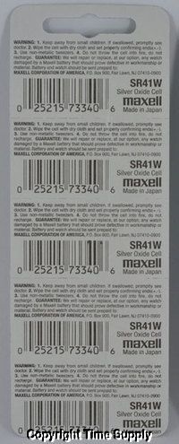 maxell 392 SR41W SR41 V392 D392 K B1 Watch Battery  