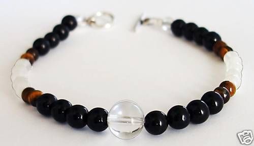 YIN YANG BALANCE Crystal Intention Bracelet w/Card  NEW  