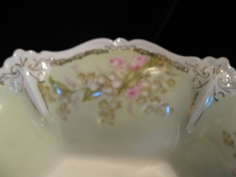 Beautiful R.S. Prussia Lily of the Valley Pattern Bowl ~ 10  