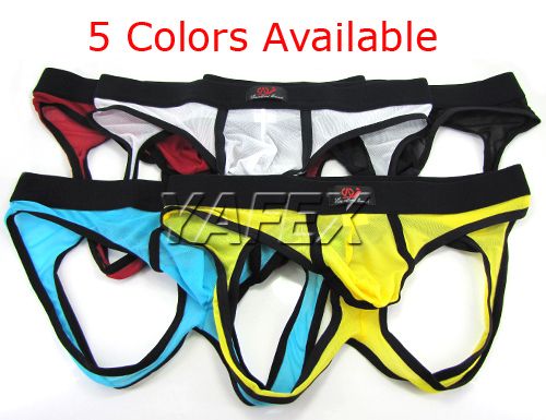 JockStrap Mens underwear See Through briefs 5color&3SZ  