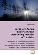 Corporate Annual Reports (Cars) Accounting Practices i 9783639086041 