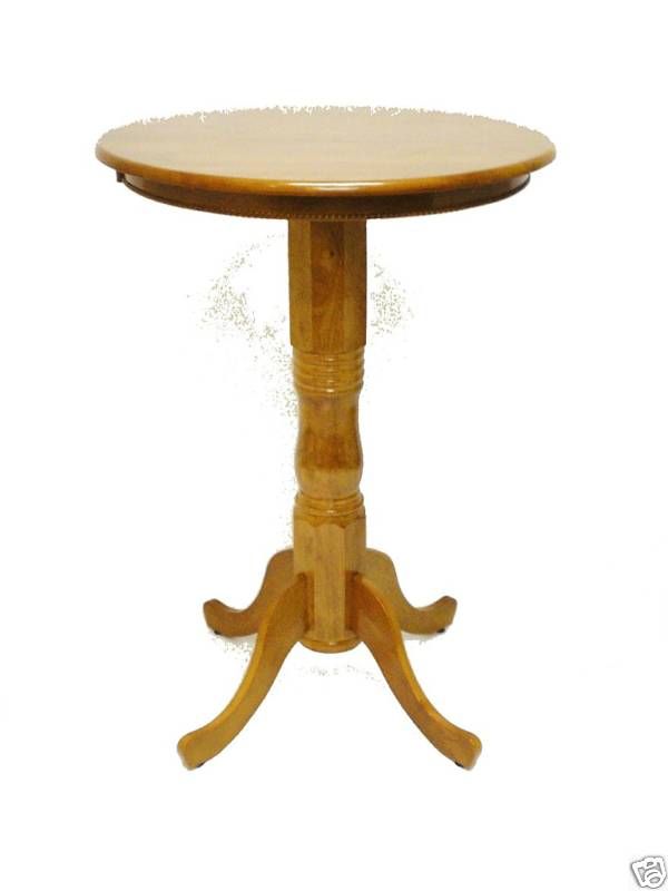 Round Pedestal Pub Bar Table   30x42 Tall   2 Colors  