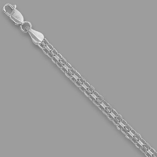 Nickel Free Italian 925 Silver Bizmark Chain Necklace  