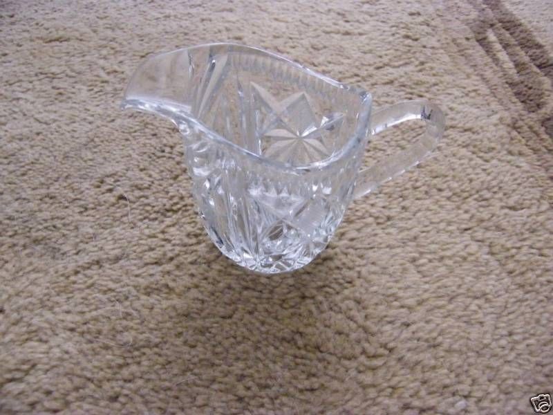 LEAD CRYSTAL CUT GLASS CREAMER  