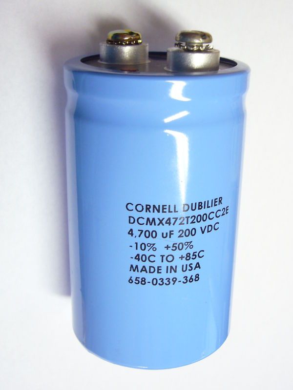 CDE 200v 4700uf Computer Grade Bus Capacitor New  