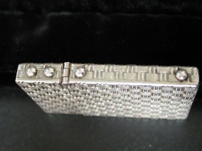   Co. Antique sterling basketweave rectangular slim lighter working okay