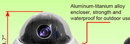 CCTV CCD Mini PTZ 540TVL SmartDome D/N 100x Zoom Camera  