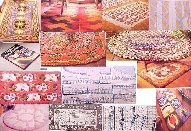 Cr.RUG MAKING~HOOKING BRAIDING RAG WEAVING WOOL KNIT oriental tapestry 