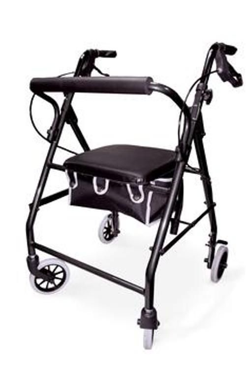 Invacare Black Rollator Rolling 4/Four Wheel Walker  