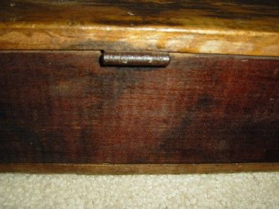 Antique Vintage Wood Toolbox BULLDOG Label UNIQUE and Primitive  