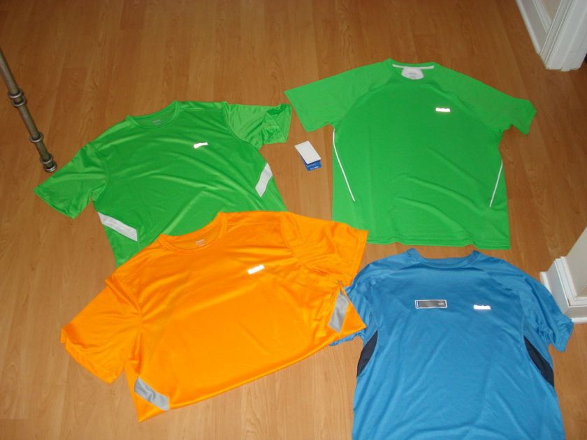 Reebok Mens Orange, Lime Green OR Blue Athletic Shirt  