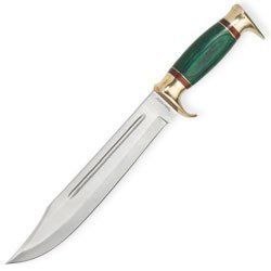 Timber Rattler Big Green Bowie Knife  