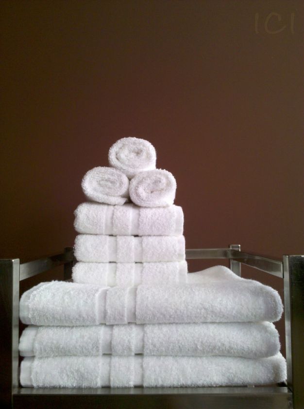 NEW 25x52 Premium BATH TOWEL Ct/Ply R/S White Terry 3DZ  