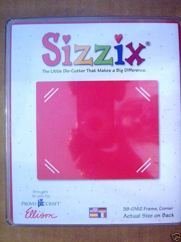 SIZZIX RED DIE CUTTER FRAME CORNER #38 0162 W/CUTOUT  